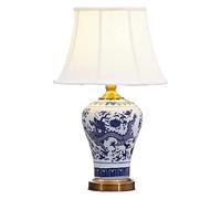 YRYRYW Lamp Ceramic Table Lamp Chinese Ceramic Table Lamp Hand Painted Vase Desk Lamp Hotel Room DecoratBedside Lamp Living Room Bedroom Desk Lamps Blue,White Lamps Lamp Household faucets