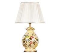 YRYRYW Lamp Ceramic Table Lamp Hand-Painted Flower And Bird Ceramic Table Lamps with Fabric Lampshade Chinese Classic Vase Nightstand Lamps, Bedside Desk Night Lights for Bedroom Living Room Lamps