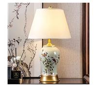 YRYRYW Lamp Ceramic Table Lamp Red Flower And Bird Glazed Table Lamp Ceramic Desk LampsCeramic/Brass Base Bedside Nightstand Lamp for Bedroom Living Room Night Light Lamps Lamp Household faucets