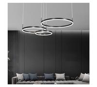 YRYRYW Lamp Chandelier Pendant Lamp LED Dining Table Lamp with Remote Control Pendant Light Dimmable Height Adjustable Chandelier Living Room Metal Ring Acrylic Ceiling Lamp Dining Room Hanging Light