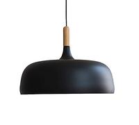 YRYRYW Lamp Nordic Restaurant Pendant Lamp, Personality Fixture, Dining Table Wooden Metal Drop Ceiling Light Cover, Bar E27 Screw 1-Head Droplight, for Kitchen Island, Livin Lamp Household faucets