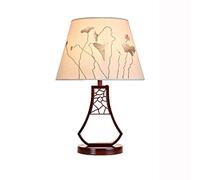 YRYRYW Lamp Table Lamp, Chinese Retro Bedside Lamp, Fabric lampshade, Three Light Colors Change Create a Warm And Com fortable Living Environment at Night Lamp Household faucets