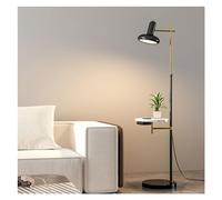 YRYRYW lampada da pavimento leggera con tavolo lampada da pavimento creativa contemporanea con un tavolo, lampada da pavimento in metallo con vassoio in marmo, lampada in piedi per office cafe den den