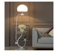 YRYRYW Lampada da Pavimento Leggera con Tavolo Vetro Vassoio Lampada per Lanterna, Lampada da Comodino con Tavolo, Lampada in Piedi per Soggiorno Camera da Letto in Ufficio lampade Pavimenti per la