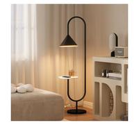 YRYRYW Lampada del Pavimento Leggero Lampada da Pavimento con scaffale, Lampada da Pavimento ad Arco del Tavolo Finale, Lampada da Comodino Funzionale con Tavolo in Marmo per Camera da Letto,