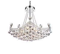 YRYRYW Lampada del soffitto a LED a Filo a Filo per Sala da Pranzo Camera da Letto da Bagno Lampada a Sospensione, lampadario E14 k9, lampadario a Goccia di -Silver 80 * 50 cm Household faucets