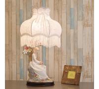 YRYRYW Lampada Lampada da Tavolo in Campagna Francese per Ragazze Camera da Letto 26,4 "Altezza Abbondante Cottage Rustico Lampada da Tavolo costiera Fattoria in Ceramica Comodino da Comodino