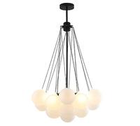 YRYRYW Lampada, lampadario E27 in Vetro, molecolare lampadario Sputnik Decorazione della Sospensione per Sospensione Lampada con Sfumature di Vetro Opaco per Soggiorno Ki-Black. 19 Household faucets