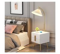 YRYRYW Lampada Leggera Tavolo da Pavimento e Lampada Combo con LED, lampade in Piedi di metà secolo con cassetto, Tavolo Finale con Lampada da Pavimento per Camera da Letto, Soggiorno, Luce della