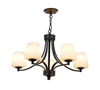 YRYRYW Lampadari del Soggiorno American American, lampade a soffitto in Stile Europeo, lampadari Nordic Creative Creative Concise Iron Art, per la Sala da Letto Study Room Dining-Black Gold 5