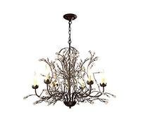 YRYRYW Lampadario American American Retro Crystal, Sala da Pranzo del Soggiorno per la Camera da Letto, personalità Creativa in Stile Industriale lampadario Nero. 6 Testa Household faucets