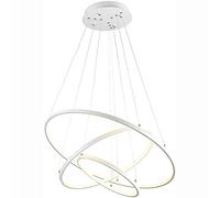 YRYRYW Lampadario Creativo Circolare, Sala da Pranzo del Soggiorno Duplex Combinazione di triep di trimestre Il lampadario, Lampada a LED da Ufficio Rotonda-Tre-Colore Cambio di Luce 80 cm Household