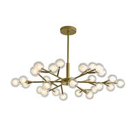 YRYRYW Lampadario ramificato Sputnik, lampadario G4 in Vetro di Arte di Ferro, Luce del soffitto in Metallo in Metallo in Ottone con magiche tonalità molecolari di Vetro per Oro da Cucina. 30 Testa