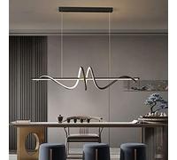 YRYRYW Light Chandeliers, Kitchen Island Pendant Light LED Linear Chandelier Dining Table Lamp Dimmable Height Adjustable Ceiling Hanging Fixture with Remote Control Spiral Light Household faucets
