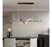 YRYRYW Light Chandeliers, Kitchen Island Pendant Light LED Linear Chandelier Dining Table Lamp Dimmable Height Adjustable Ceiling Hanging Fixture with Remote Control Spiral Light Household faucets