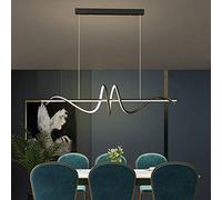 YRYRYW Light Chandeliers, Kitchen Island Pendant Light LED Linear Chandelier Dining Table Lamp Dimmable Height Adjustable Ceiling Hanging Fixture with Remote Control Spiral Light Household faucets
