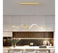 YRYRYW Light Chandeliers, Kitchen Island Pendant Light LED Linear Chandelier Dining Table Lamp Dimmable Height Adjustable Ceiling Hanging Fixture with Remote Control Spiral Light Household faucets