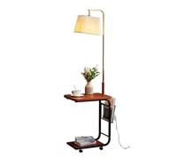 YRYRYW Light Floor Lamp with Table Creative Floor Lamp with a Table, Desk Lamp with USB Port, End Table with Floor Lamp, 3-Color Temperature LED for Floor, Living Room &, Bedroom Floor Lamps for