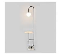 YRYRYW Light Floor Lamp with Table Real Marble Based LED Arc Floor Lamp with Marble Bedside Nightstand End Table And Built-in USB Charging Port for Living Room Sofas Bedroom Floor Lamps for Living
