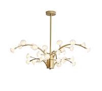 YRYRYW Living Room Bedroom Dining Room Villa Lighting,Creative Personality Art Chandelier,G4 Nordic Concise Diamond Flower Chandelier-Gold Warm Light 33 Head Household faucets
