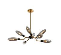 YRYRYW Living Room Home Dining Bedroom,Creative Individual Light Luxury Lamps,G9 Nordic Atmospheric Chandeliers-Smoke Gray 8 Head Household faucets