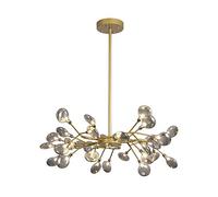 YRYRYW Luce a LEDELIER LED a LED Luce LED Light Industrial Iron Affermazione Luce a Sospensione Durante l'illuminazione per Il Ristorante del Soggiorno, Il lampadario Fashion Firefly Gold. 30