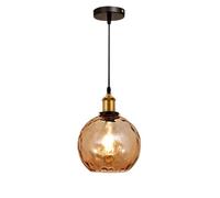 YRYRYW Luce Leggera a Sospensione a Sospensione Ambra Ambra martellato Lampada appesa a Sospensione Isola Illuminazione lampade del soffitto del cordone Regolabile per corridoio per Il corridoio del