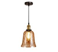 YRYRYW Luce Leggera a Sospensione a Sospensione Ambra Ambra martellato Lampada appesa a Sospensione Isola Illuminazione lampade del soffitto del cordone Regolabile per corridoio per Il corridoio del
