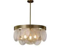 YRYRYW Luce Sala da Pranzo, lampadario di Vetro Arte Designer, lampade per la Camera da Letto, Luce Luce Luce- all Copper Candelier-Copper 3 Testa Household faucets