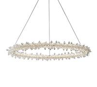 YRYRYW Lumo di Lusso a lampadario a Rotondo, Lampada sospesa Regolabile al Ristorante ad Anello per la Barra del Soggiorno in Sala da Pranzo LED Durante la Luce Neutra di Illuminazione-Bianca 100 cm