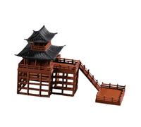 YRYRYW Modello Realistico di Edificio su palafitte in Miniatura per l'arredamento del Giardino Statua del Padiglione Cinese a Due Piani per l'abbellimento dei Bonsai e la Decorazione