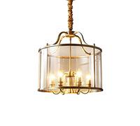 YRYRYW per Camera da Letto Soggiorno Sala da Pranzo, E27 E14 Nordic Tutto lampadario di Rame, lampadario Americano, Luce della Sala da Studio, Lampada da Letto Principale, Sala da Pranzo Leggero 45 *