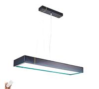 YRYRYW per Il Ristorante Tea Room Studio Bar Tavolo da Pranzo, lampadario Blu di Log, Ufficio a Legno Nordico a LED Long lampadario-No Aurora sconvolto 90 * 25 * 8cm Household faucets
