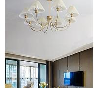 YRYRYW per Soggiorno in Camera da Pranzo Camera da Letto lampadario, lampadari in Ottone a Pieghe Creative Americane, E27 Nordic all Copper Copper-Copper 98 * 38cm Household faucets