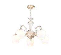 YRYRYW Per soggiorno in camera da pranzo in camera da pranzo, lampadario creativo in stile americano, lampadario in lega di zinco in stile zinco europeo E27-Rice-Rice White 64 * 41cm Household faucets