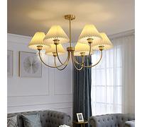 YRYRYW per Soggiorno Sala da Pranzo Camera da Letto lampadario, lampadari in Ottone a Pieghe Creative Americane, E27 Nordic all Copper Copper-Copper 78 * 38cm Household faucets