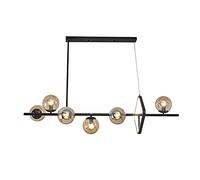 YRYRYW personalità Creative Retro Magic Bean Molecular Bar Light, E27 Nordic Light Luxury Dining Room Dining Table Chandelier, lampadario di Vetro, Lampada a Barre Nere. 120 * 77 cm Household faucets