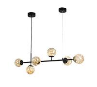 YRYRYW Sala da Pranzo Bar per la Sala da Pranzo, lampadari molecolari Concise postmoderna, lampadari gypsophila a Strisce nordica a LED-Il Disco Nero è Tricolore a 100 * 120 cm Household faucets