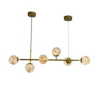 YRYRYW Sala da Pranzo Bar per la Sala da Pranzo, lampadari molecolari concisi postmoderni, lampadari gypsophila a Strisce nordica a LED-Il Disco d'oro è Caldo 100 * 120 cm Household faucets