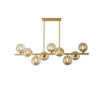 YRYRYW Sala da Pranzo Bar per Sala da Pranzo Camera da Soggiorno, creatività personalità di Fagiolo Magico lampadario di Lusso di Lusso, g9 Nordico Tutto Il lampadario a Strisce di Rame-Rame e Cognac