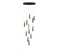 YRYRYW Scale a LED Grande lampadario, lampadario Contemporaneo di Lusso Nordico a LED Durante l'illuminazione con Il Paralume Acrilico Regolabile Il soffitto a soffitto Regolabile Lampada Calda