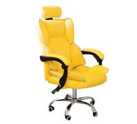 YRYRYW Sedia da Scrivania per Computer da Ufficio da Gioco con Supporto per La Schiena del Poggiatesta Regolabile E Cuscino Lombare Comoda Sedia Girevole Direzionale con Ruote,Yellow-A Household