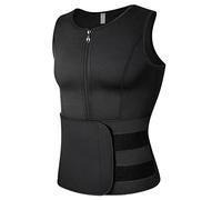 YRYRYW Suita da Sudario da Perspirazione per Uomini, Vestito Senza Braccia con Trimmer del Petto, Indumento Trattore da Sudario Elettrificato con Zipper - Indumenti Sports Migliori per la Ginnastica