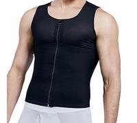 YRYRYW T-Shirt Stringa compressiva per Uomini, Vestito da adesione al Petto con Supporto alla Schiena, Sottoveste per Il Controllo del Ventre e la riduzione del pomo di Uomo - Veste da Ginnastica per