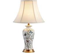 YRYRYW Table Lamp Table Light nightstand Lamp 22.5" Ceramic Metal Table Lamp Contemporary Hand Painted Floral Bedside nightstand Lamp for Bedroom Living Room Office Table Lamps for Bedroom Household