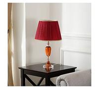 YRYRYW Telescope LED Desk Lamp Luxury Red Crystal Table Lamp Bedside Lamp Red Fabric Drum Shade for Bedroom Bedside Nightstand Office Table Lamp Reading Lamp Telescope Household faucets