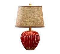 YRYRYW Telescope LED Desk Lamp Table Lamp Handmade Vintage Ceramic Bedside Table Lamp Living Room Study Office Creative Fashion Decorative Table Lamps E27 Desk Lamp,Linen Fabric Lampshade,19.7" H