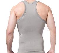 YRYRYW Top da Aspetta per Maschi - Shaper a Comprimimento Allevato Senza Braccialetti - Tshirt di Comprimimento Alta per Pantini - Trasparenza del Corpo - Controllo del Pannome - Tampone alla