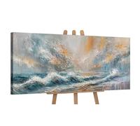 YS-Art Belle immagini acriliche paesaggi dipinti su tela dipinta a mano Murale soggiorno moderno potente decorazione per la casa Immagini ufficio vera arte famosa 115x50 cm