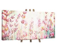 YS-Art Dipinta a mano Luglio arte astratta moderna motivo estivo Arte murale colori fiori paesaggio scarlatto Arredamento del salotto 120x60 cm